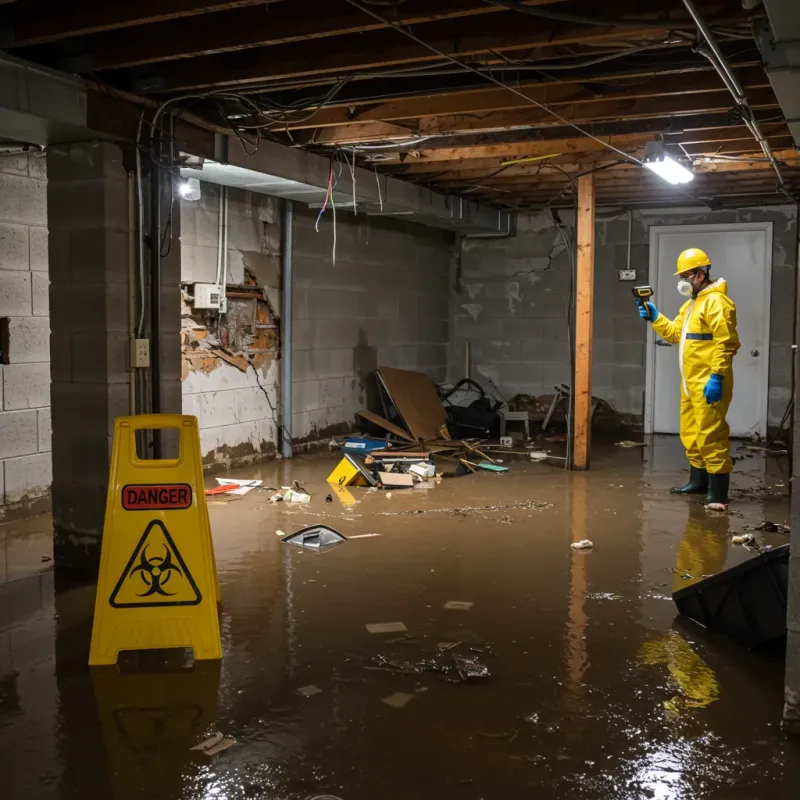 Flooded Basement Electrical Hazard in Colby, KS Property